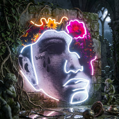 Flowers Bloom Up Collapse Art LED Neon Sign Light Pop Art