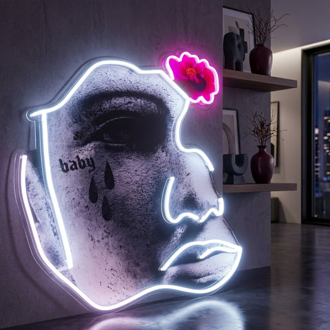Flowers Bloom Up Collapse Art LED Neon Sign Light Pop Art