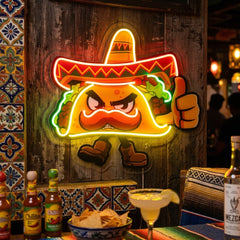 Taco Thumb Up LED Neon Sign Light Pop Art