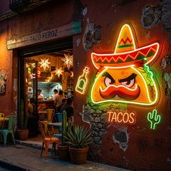 Taco Thumb Up LED Neon Sign Light Pop Art