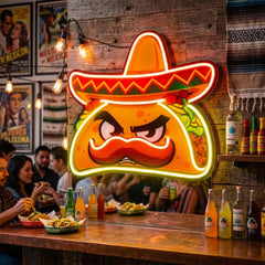 Taco Thumb Up LED Neon Sign Light Pop Art