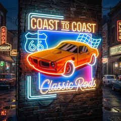 Classic Yellow Car LED Neon Sign Light Pop Art