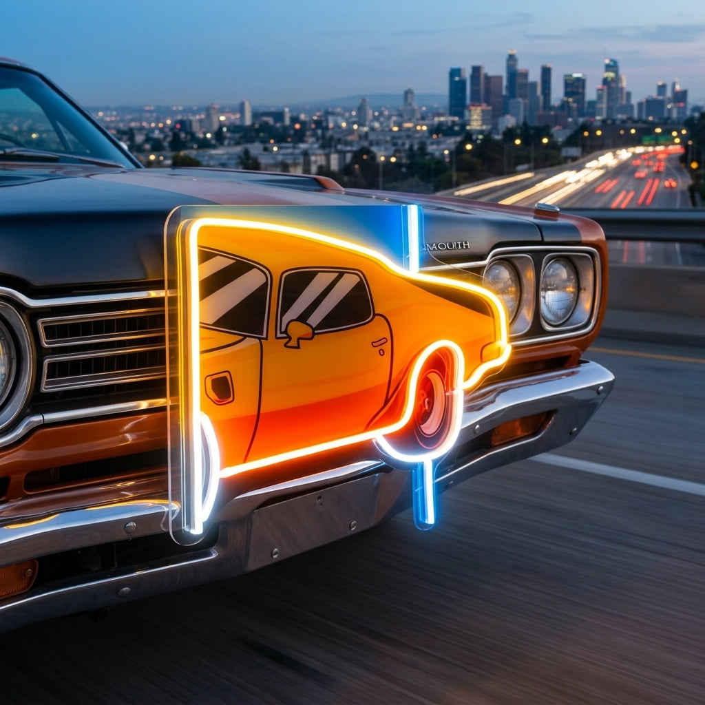 Classic Yellow Car LED Neon Sign Light Pop Art