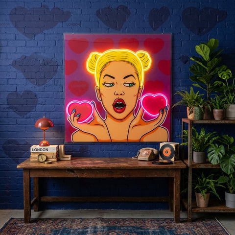 Woman Bring Loves LED Neon Sign Light Pop Art