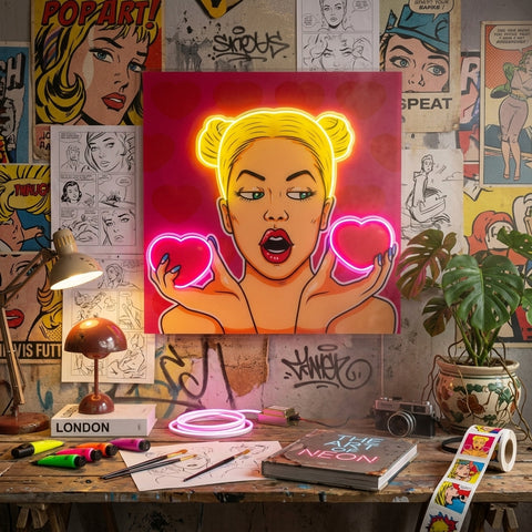 Woman Bring Loves LED Neon Sign Light Pop Art