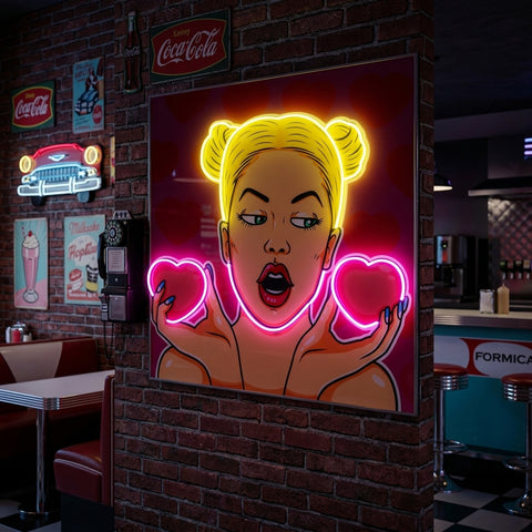 Woman Bring Loves LED Neon Sign Light Pop Art