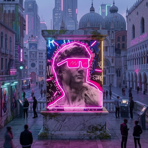 David Stranger Collapse Art LED Neon Sign Light Pop Art