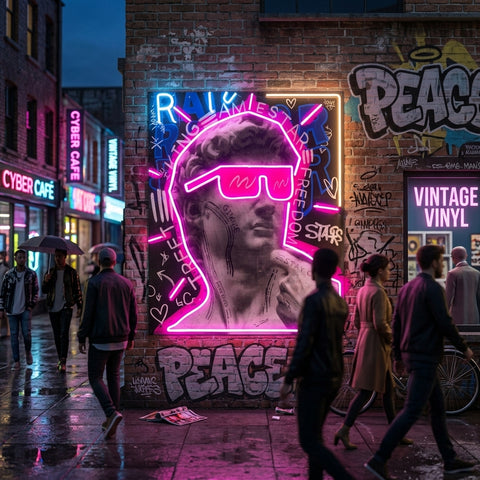 David Stranger Collapse Art LED Neon Sign Light Pop Art