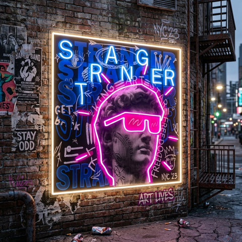 David Stranger Collapse Art LED Neon Sign Light Pop Art