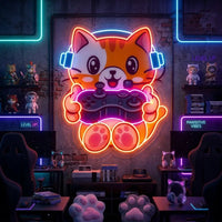 Cute cat Gaming LED Neon Sign Light Pop Art