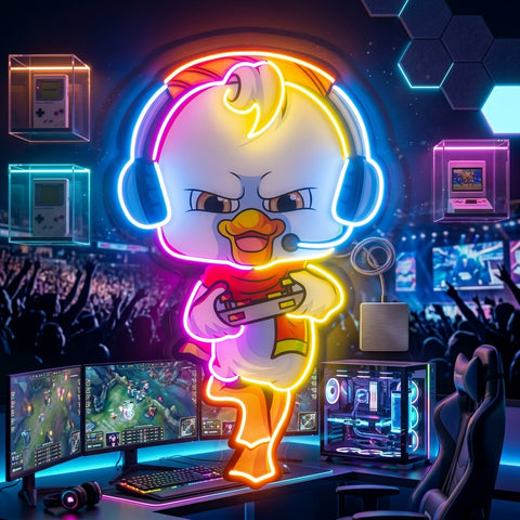 The Gamers Duck Esport LED Neon Sign Light Pop Art
