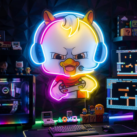 The Gamers Duck Esport LED Neon Sign Light Pop Art