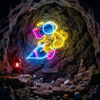 Astronauts Enjoying Space LED Neon Sign Light Pop Art