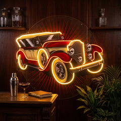 Old Car Power LED Neon Sign Light Pop Art