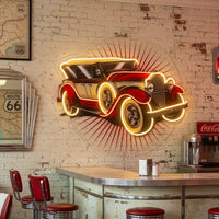 Old Car Power LED Neon Sign Light Pop Art