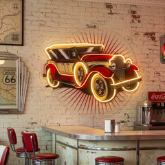 Old Car Power LED Neon Sign Light Pop Art