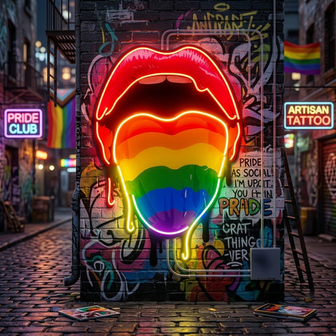 Pride Lips LED Neon Sign Light Pop Art