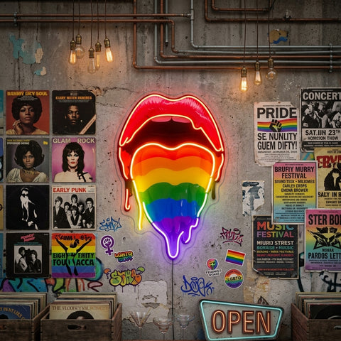 Pride Lips LED Neon Sign Light Pop Art