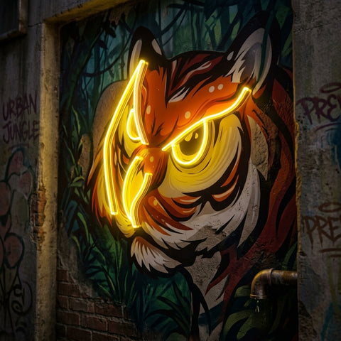 Owl Head LED Neon Sign Light Pop Art