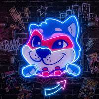 Wolf Mascot Gaming LED Neon Sign Light Pop Art