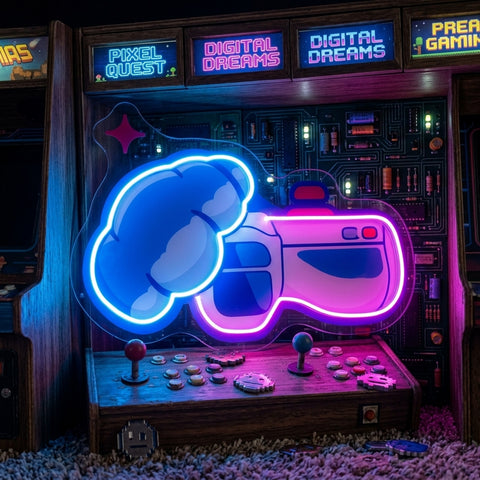Wolf Mascot Gaming LED Neon Sign Light Pop Art