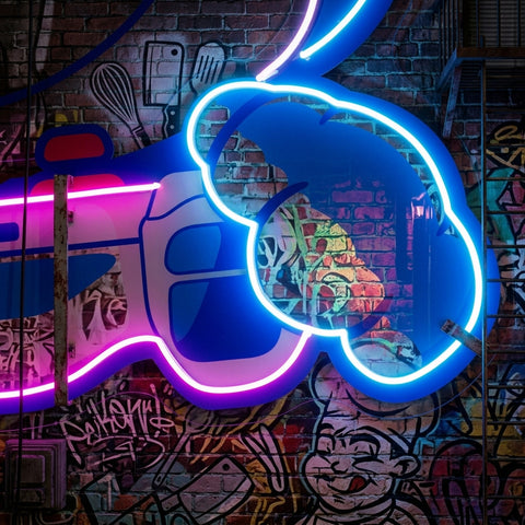 Wolf Mascot Gaming LED Neon Sign Light Pop Art