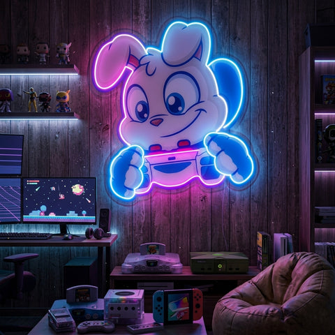 Wolf Mascot Gaming LED Neon Sign Light Pop Art