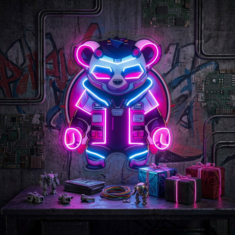 Cyberpunk Panda LED Neon Sign Light Pop Art