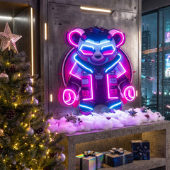 Cyberpunk Panda LED Neon Sign Light Pop Art