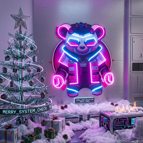 Cyberpunk Panda LED Neon Sign Light Pop Art