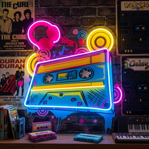 Cassette Color LED Neon Sign Light Pop Art