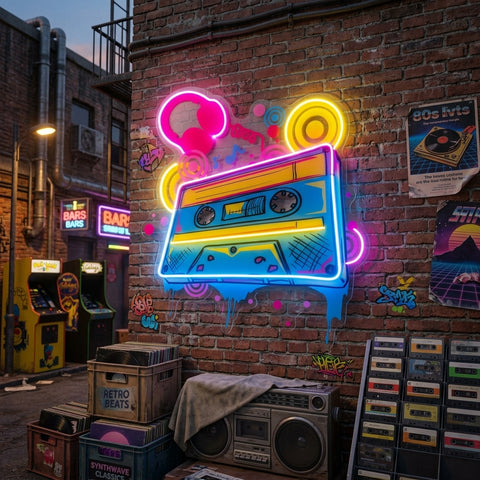 Cassette Color LED Neon Sign Light Pop Art