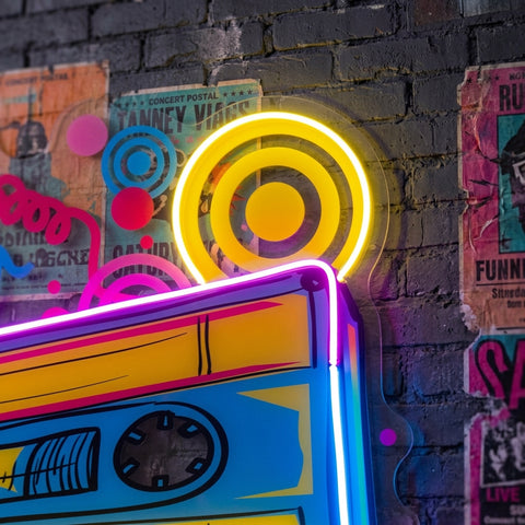 Cassette Color LED Neon Sign Light Pop Art