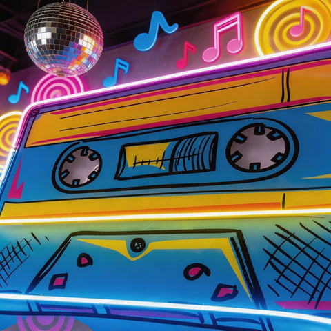 Cassette Color LED Neon Sign Light Pop Art