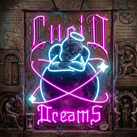 Dreamy Cupid Dreams Collapse Art LED Neon Sign Light Pop Art