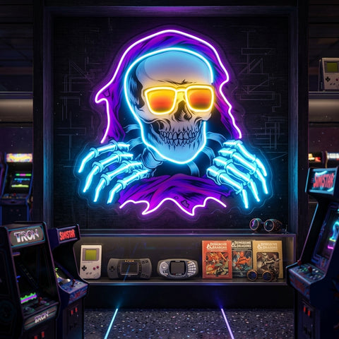Skull Hole LED Neon Sign Light Pop Art
