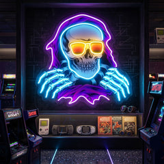 Skull Hole LED Neon Sign Light Pop Art