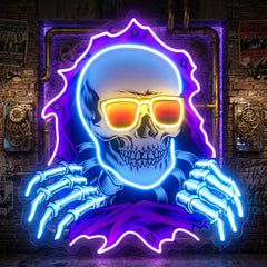 Skull Hole LED Neon Sign Light Pop Art