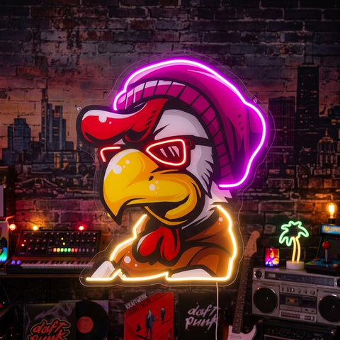 Rooster Hoodie LED Neon Sign Light Pop Art