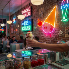 Magician Ice Cream LED Neon Sign Light Pop Art