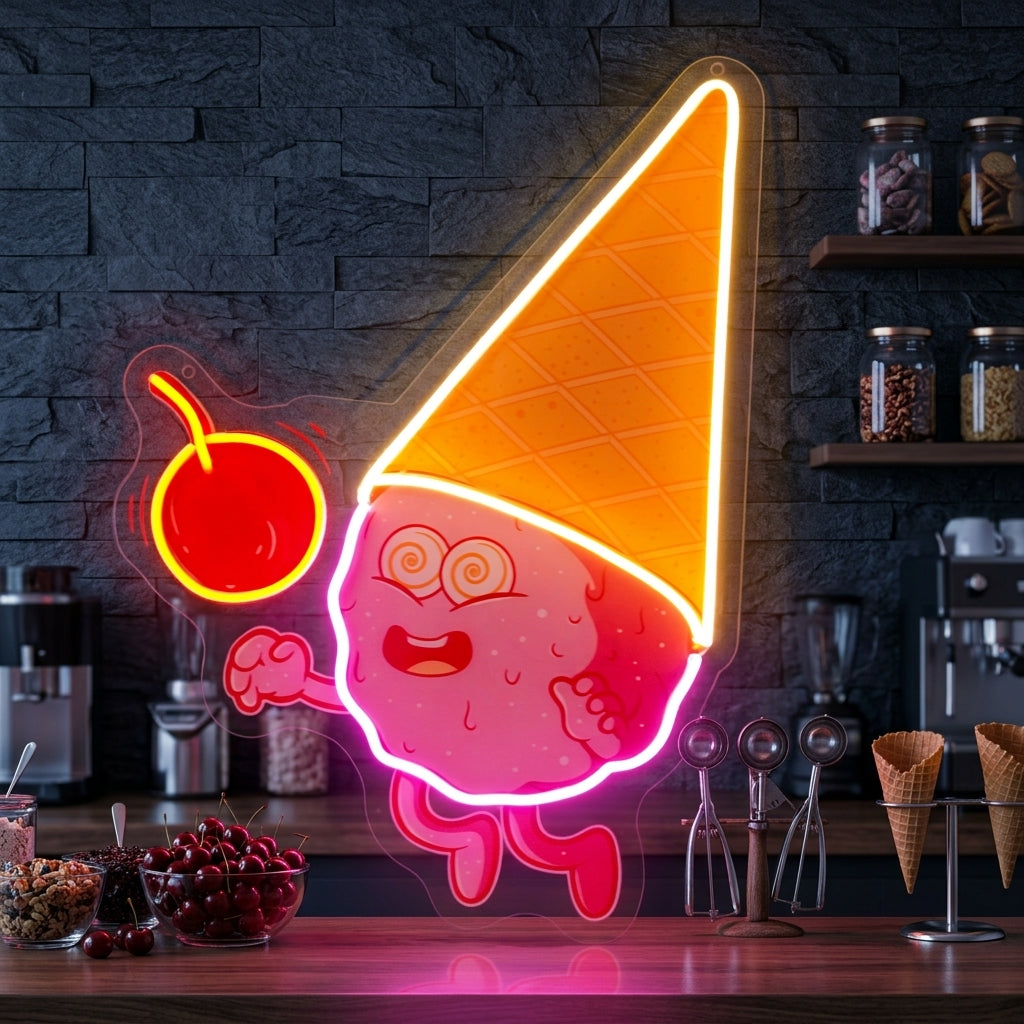 Magician Ice Cream LED Neon Sign Light Pop Art