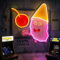 Magician Ice Cream LED Neon Sign Light Pop Art