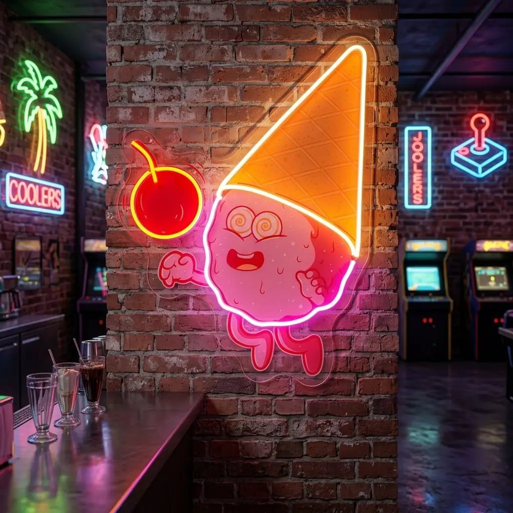 Magician Ice Cream LED Neon Sign Light Pop Art