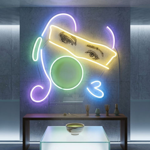 Rebelious Change The Rule Collapse Art LED Neon Sign Light Pop Art