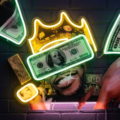 Rich Rapper Collapse Art LED Neon Sign Light Pop Art