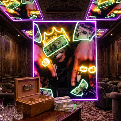 Rich Rapper Collapse Art LED Neon Sign Light Pop Art