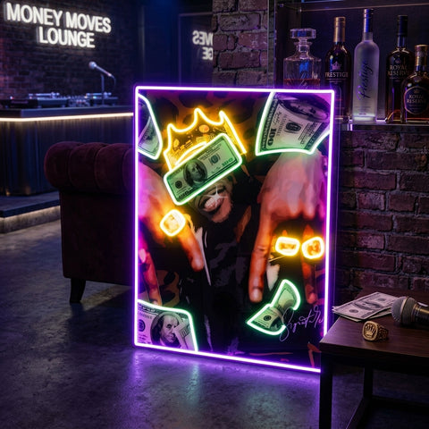 Rich Rapper Collapse Art LED Neon Sign Light Pop Art