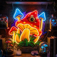 Psychedelic Eye Mushroom LED Neon Sign Light Pop Art