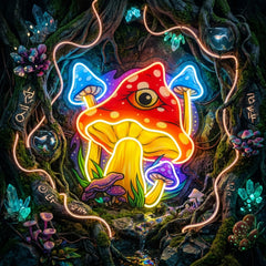 Psychedelic Eye Mushroom LED Neon Sign Light Pop Art