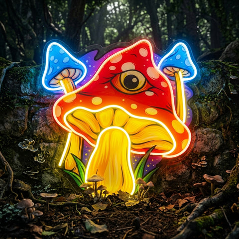 Psychedelic Eye Mushroom LED Neon Sign Light Pop Art